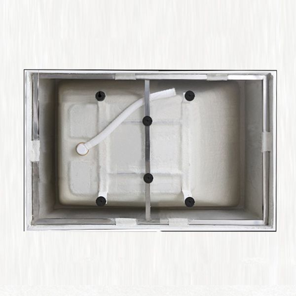 Modern Rectangle Acrylic Bathtub Freestanding Bathtub with Drain Bath Tub(without Plank)