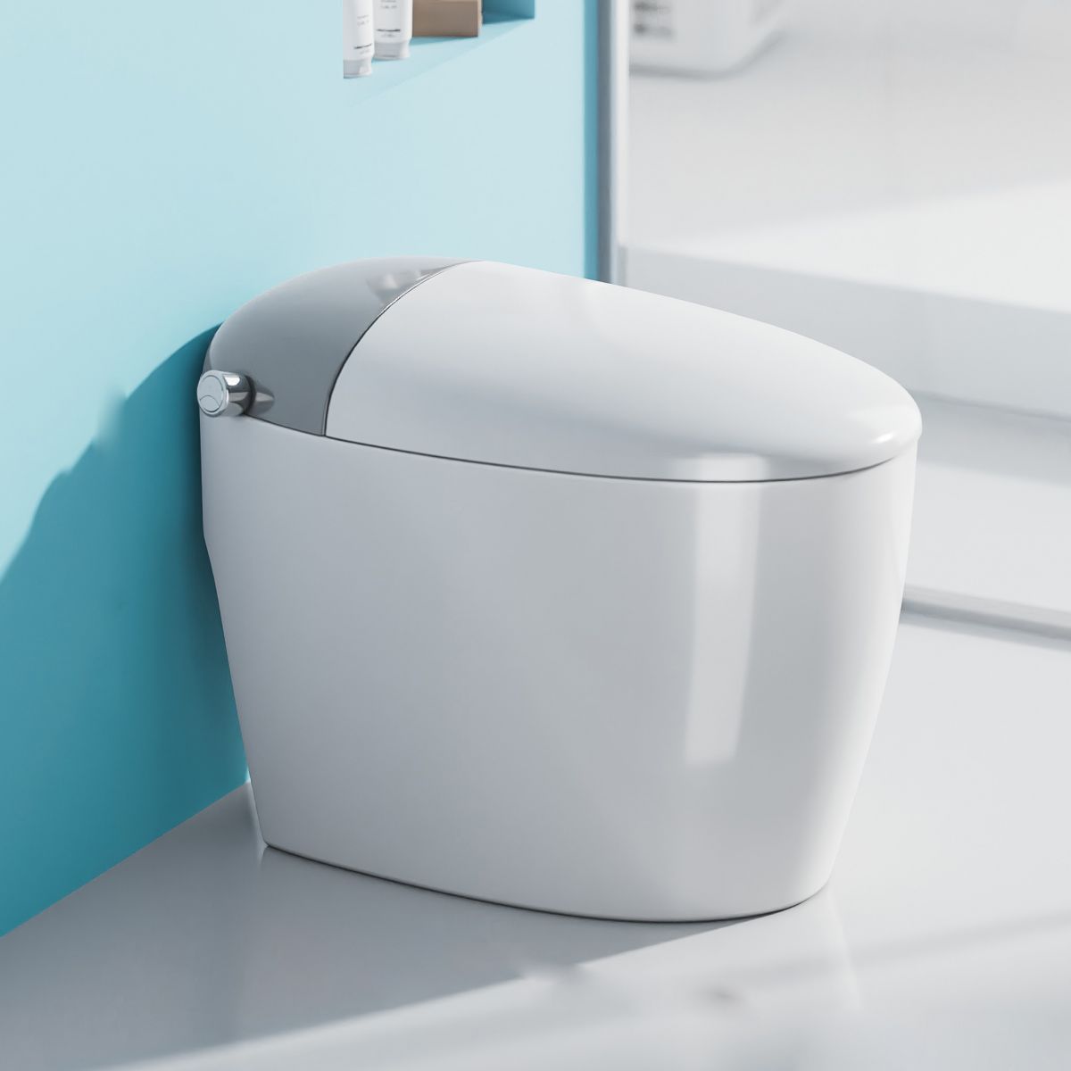 Modern Concealed Tank Urine Toilet One Piece Floor Mount Toilet Bowl with Seat