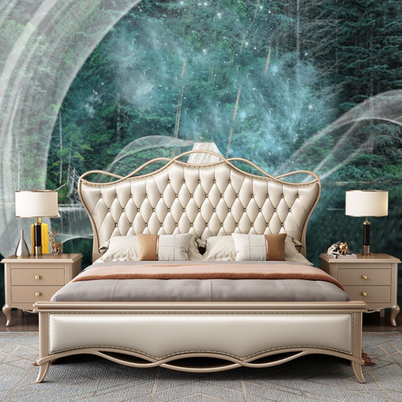 Victorian Adjustable Height Bed Upholstered Headboard Standard Bed