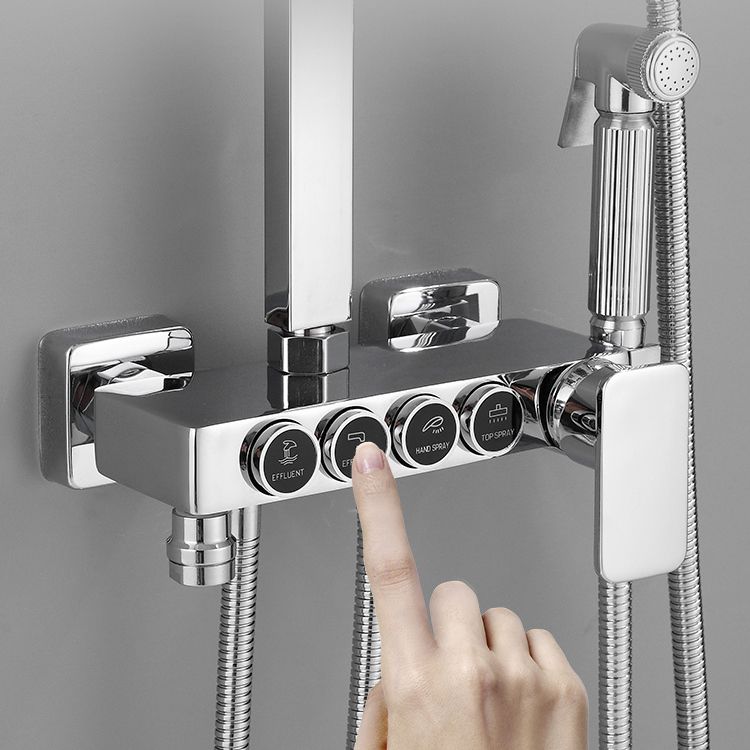 Shower System Rain Handheld Shower Head Wall mounted Adjustable Water Flow Shower System