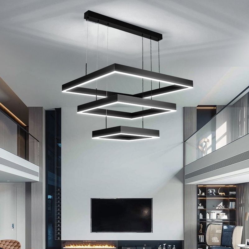 Luz de lujo moderno moderno simple led encogedor led lámpara luz para sala de estar comedor