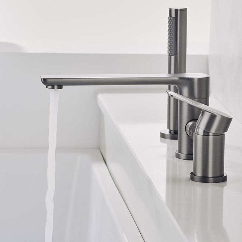 Modern Bathtub Faucet Deck Mounted Roman Tub Faucet Trim with Handshower