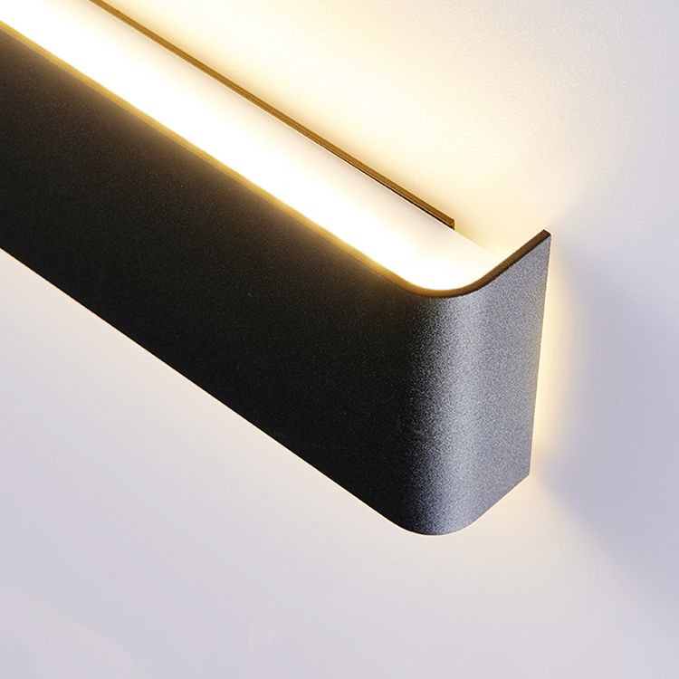 Luz de pared de forma rectangular de estilo de metal de estilo moderno 1 luz de montaje de pared de luz