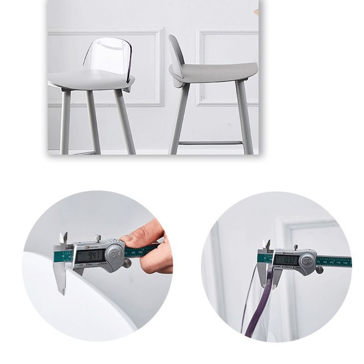 Scandinavian Footrest Home Stool Matte Finish Plastic Bar Stool
