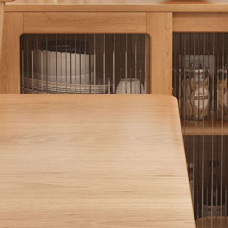 Solid Wood Dining Set 1/5 Pcs Rectangle Dining Table with Slat Back Chairs