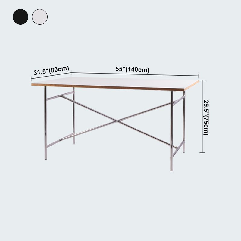 Modern Wood Rectangle Dining Table Standard Kitchen Dining Table with 4 Legs