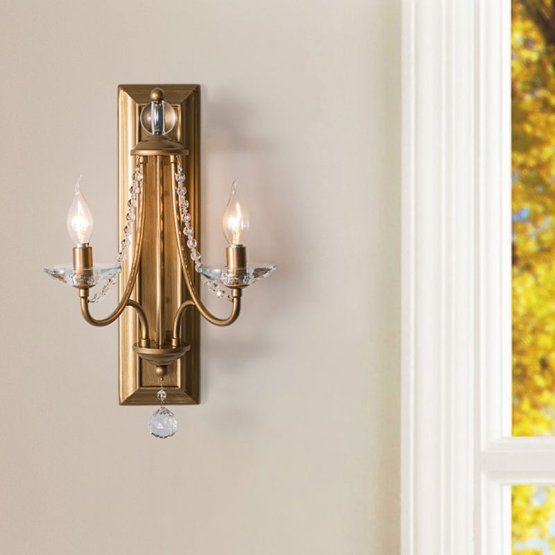 Rustic Golden/Silver Lighting Candle Style Antique Wall Light for Restaurant