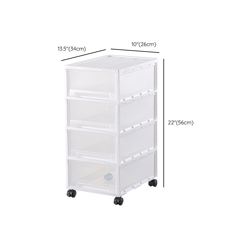 Modern Vertical Filing Cabinet Plastic Transparent Drawers File Cabinet