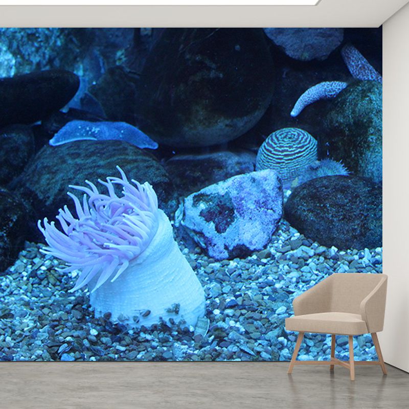 Fashionable Wall Mural Coral Printed Drawing Room Wall Mural