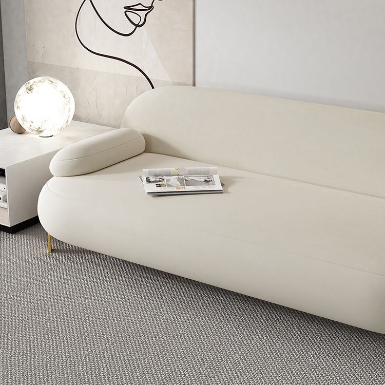 Contemporary 27.55" H Microsuede Pillow Top Arm Sofa for Living Room