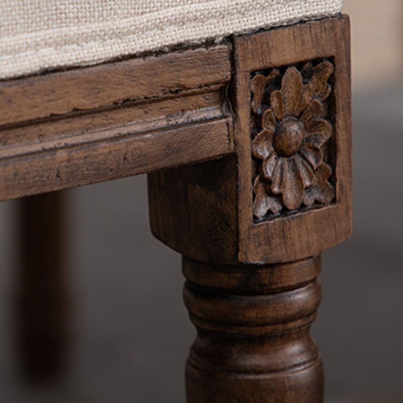 Silla sin brazos de comedor de madera tradicional, silla lateral de comedor con respaldo abierto para uso doméstico