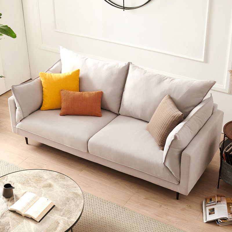 Linen 33"W Sofa Pillow Top Arm Sofa with 2 Pillows for Living Room