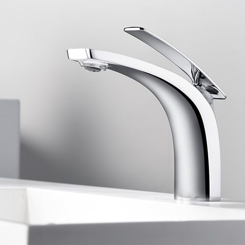 Modern Copper Vessel Faucet Lever Handles Low Arc Vessel Faucet for Bathroom