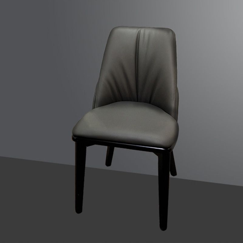 Contemporary Upholstered Dining Chairs Parsons Side Chair in Grey
