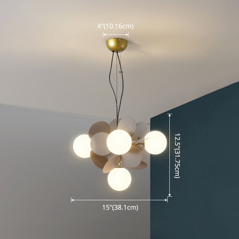 Balloon suspension des luminaires suspendus Cartoon Métallique Drop Pendant avec une teinte en verre pour la chambre