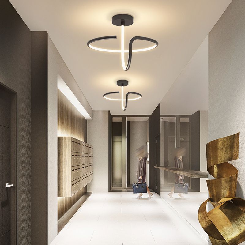 Forma a forma di metallo a sfioramento del soffitto a sfioramento moderno a filo a filo a filo a filo a filo