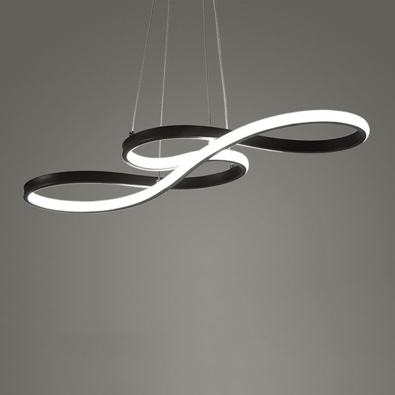 29.5" Wide Modernist LED Chandelier Lamp Acrylic Hanging Light for Living Room