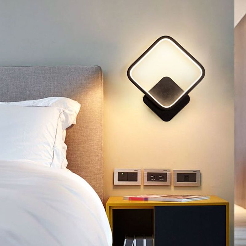 Square Wall Light Sconces Modern Metal 1 Light Wall Mount Light Fixture