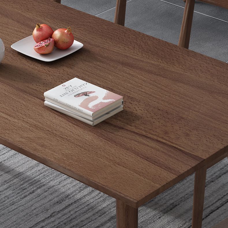 Industrial Kitchen Solid Wood Dining Table Rectangle Dining Table with 4 Legs