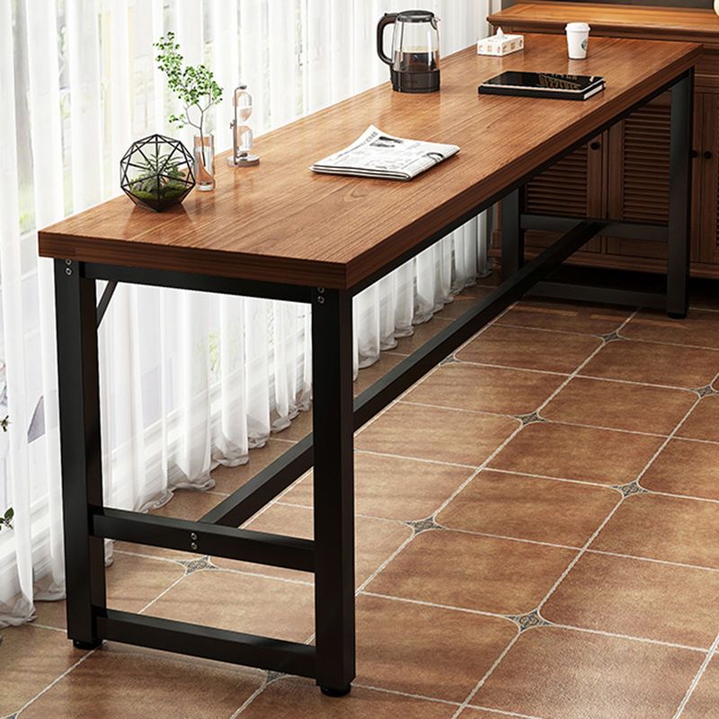 Manufactured Wood Bar Table Modern Metal Frame Pub Table for Small Places