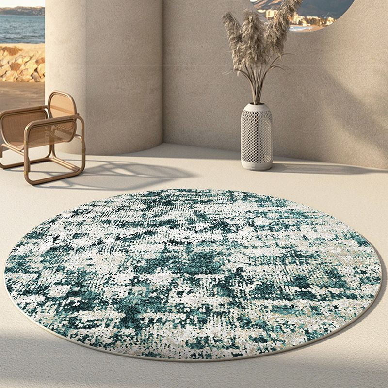 Minimalist Round Carpet Trendy Polyester Area Rug Stain Resistant Rug for Living Room