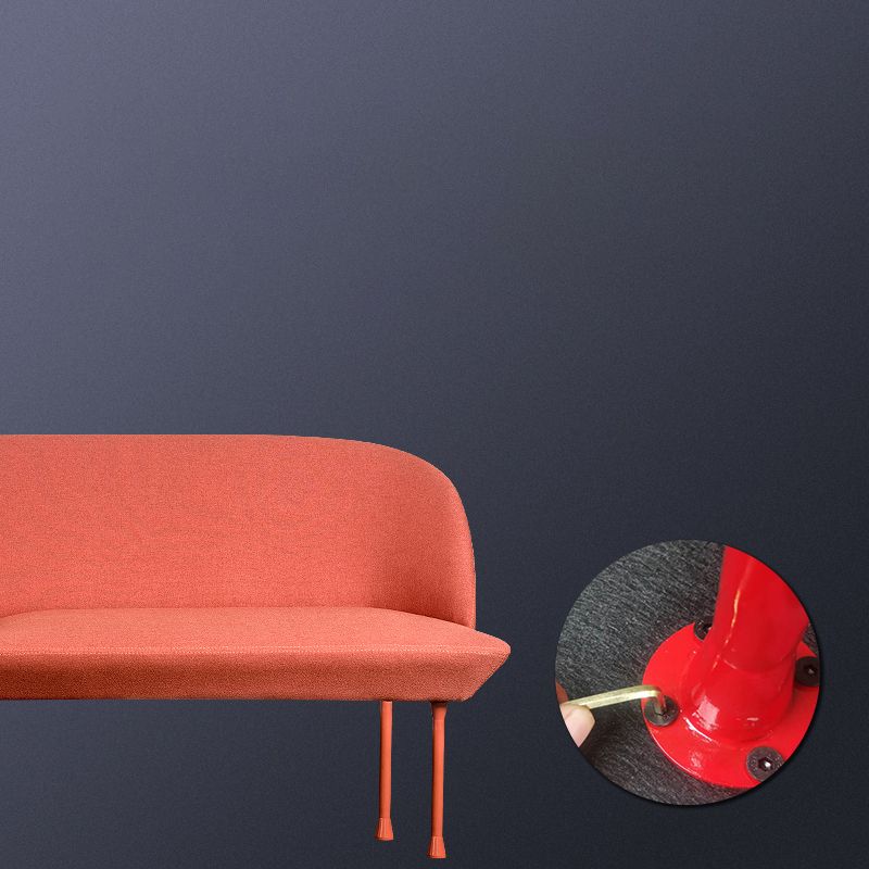 30.71" H Linen Armless Contemporary Sofa with Tight Back for Apartment