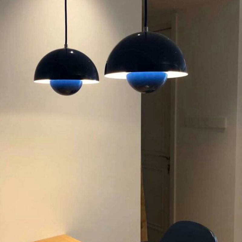 Lámpara colgante de 1 luce de estilo colgante de estilo macarrón con aluminio para dormitorio