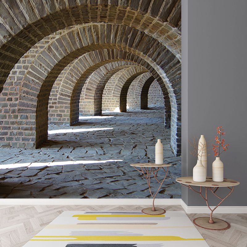 Aisle Space Extension Mural Wallpaper for Sitting Room Decor, Moisture Resistant