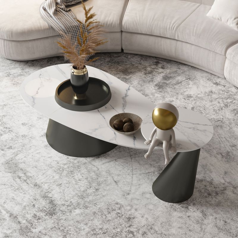 Modern Coffee Table No Distressing Free-Form Single Coffee Table