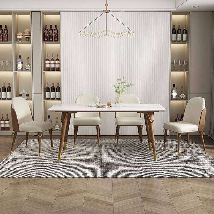 Chaises de salle à manger en bois de style nordique, chaise Parsons sans accoudoirs pour restaurant (lot de 2)