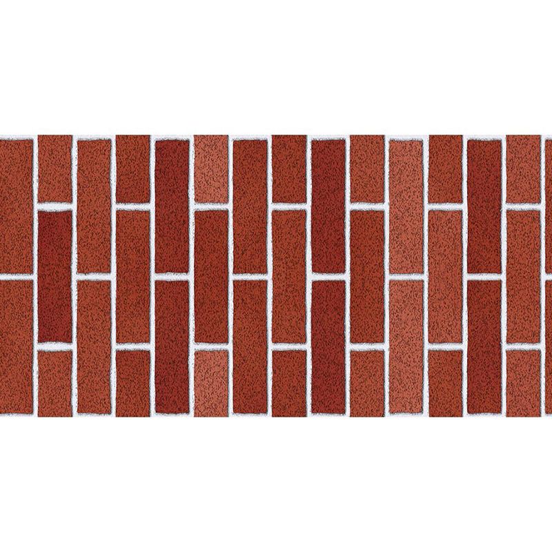 Clean Brick Peel Off Wallpaper Roll for Kitchen Bar, Red, 10' L x 15.7" W, 1 Piece
