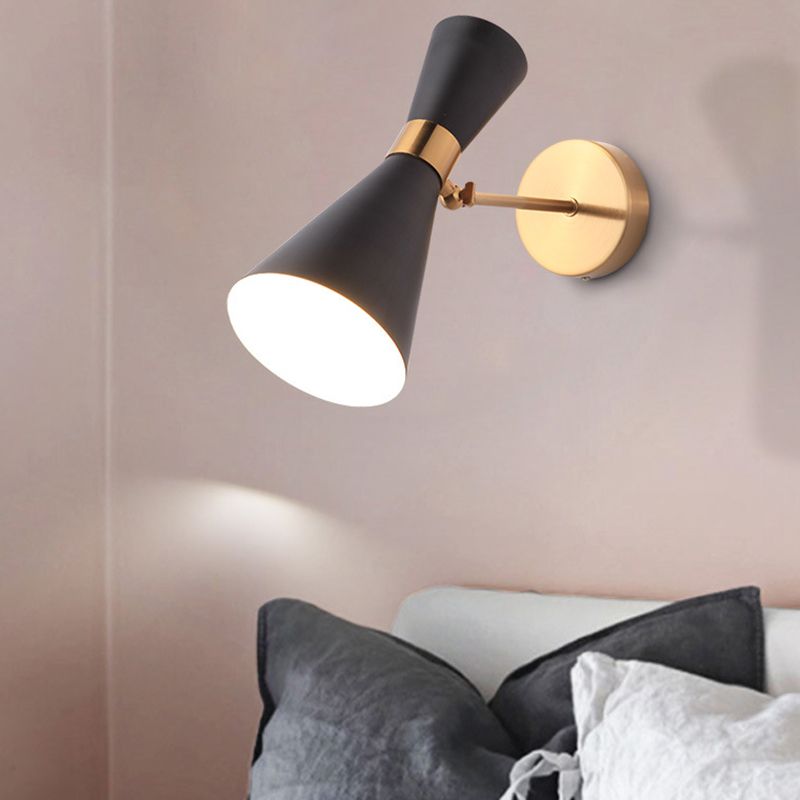 Cone Shape Metal Wall Sconces Modern 2-Lights Wall Mount Light Fixture