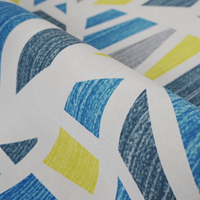 Navy Nordic Carpet Polyester Graphic Carpet Non-Slip Backing Carpet for Living Room