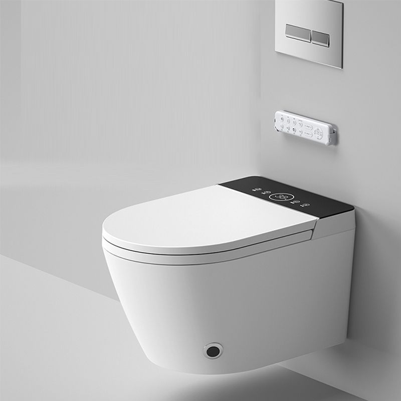 Contemporary Wall Mount Flush Toilet Heated Seat Included Urine Toilet for Washroom