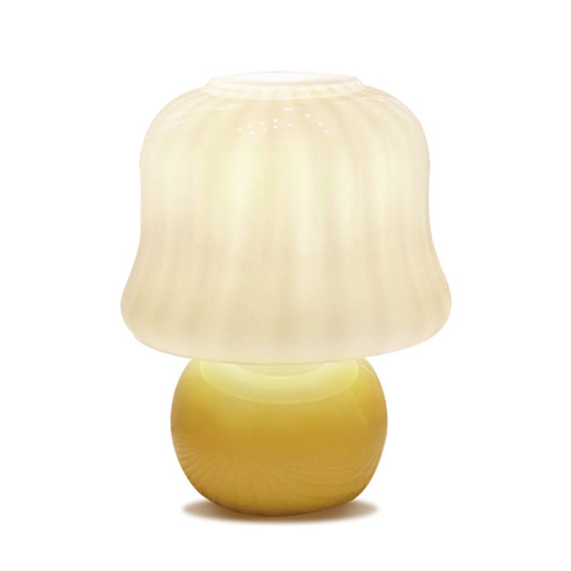 Light a bulloni da tavola moderna vetro giallo da scrivania da funghi per soggiorno camera da letto
