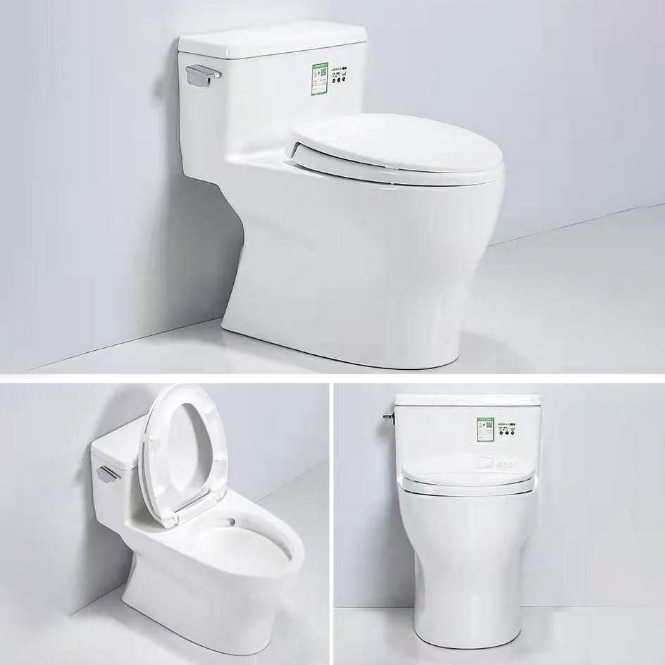 Traditional Ceramic Toilet Bowl One Piece Flush Toilet with Toilet Seat