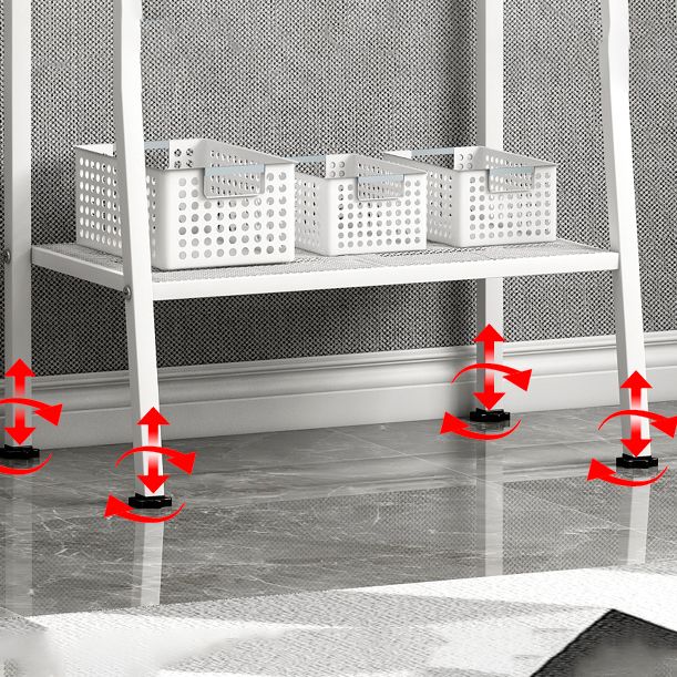 Contemporary Style Ladder Bookshelf Metal Open Back Bookcase for Office