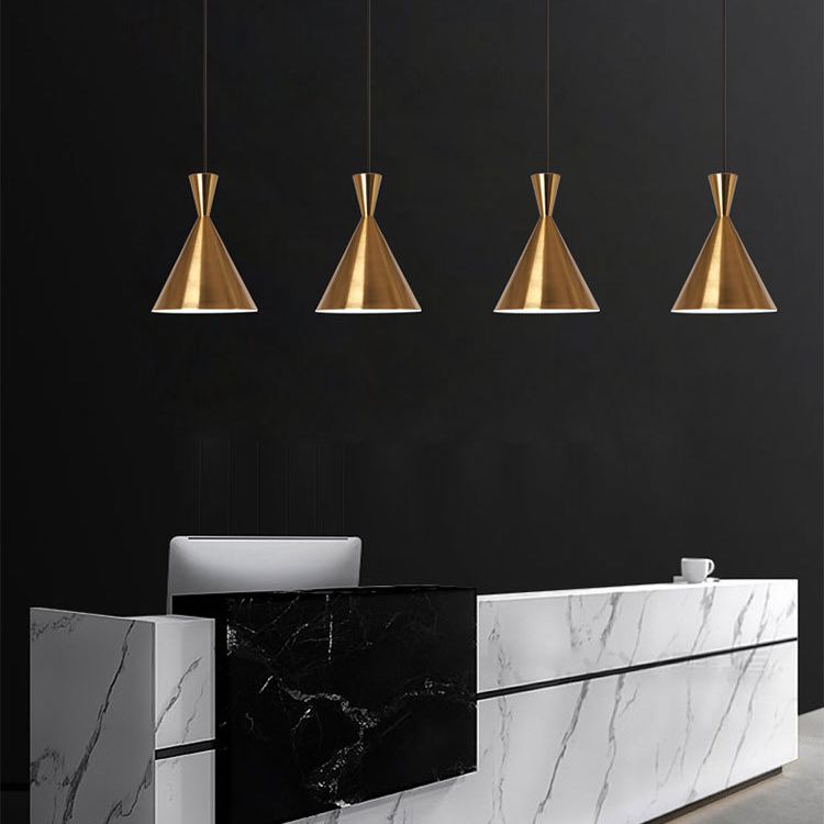 Moderne luxe stijl koord hing naar beneden verlichting hanger 1 lichte hangers plafondlampen met metalen schaduw