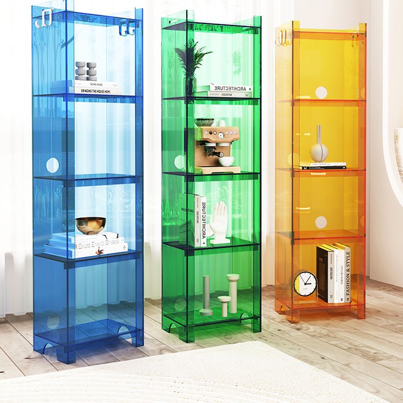 Glam Closed Back Standard Bookshelf Shelves Included Acrylic Bookcase
