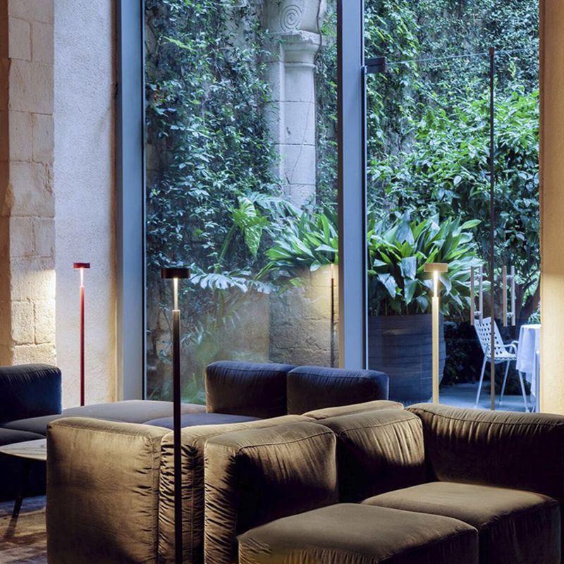 Creative Nordic Round Floor Lamp Iron Dining Room LED Atmosphere Floor Light