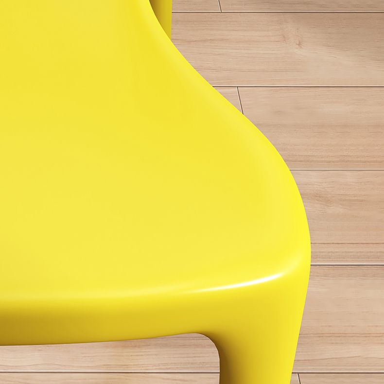 Silla plástica moderna para interiores y exteriores, silla individual sin brazos Wishbone para Patio