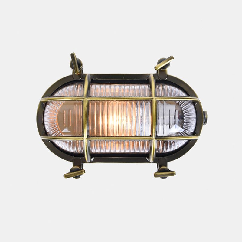 Industrial Style Vanity Light Aluminum Ellipse Shape Vanity Lamp for Shower Room