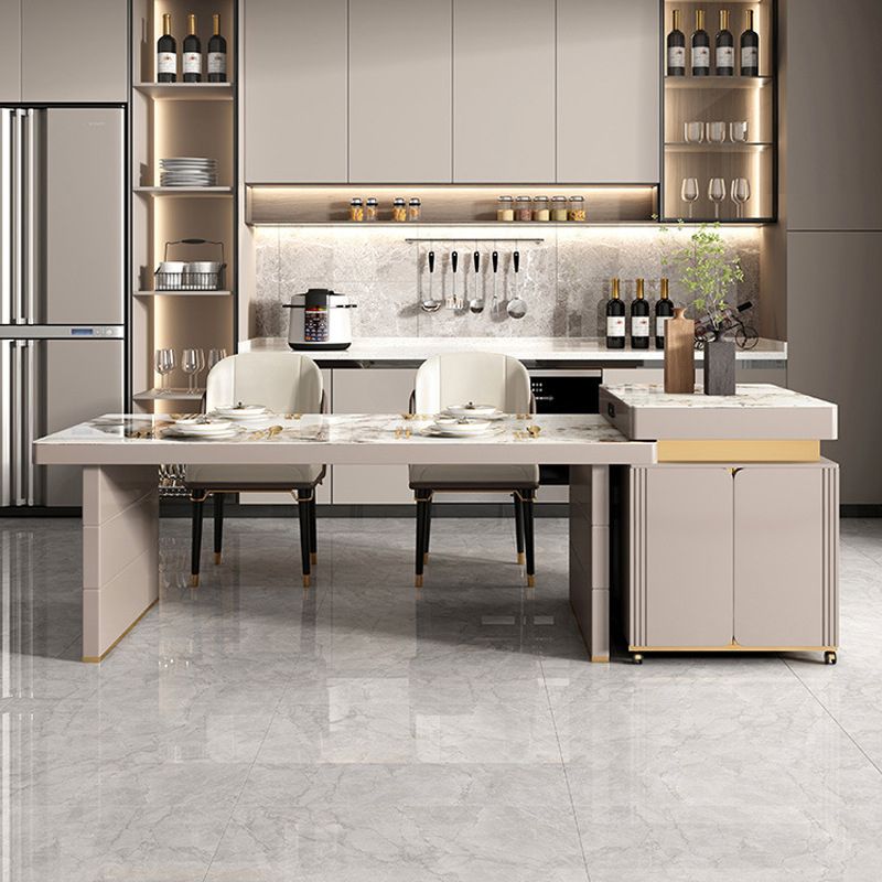 Modern Style 1/3/4/5/7/9 Pieces Dinette Set Sintered Stone Dining Table