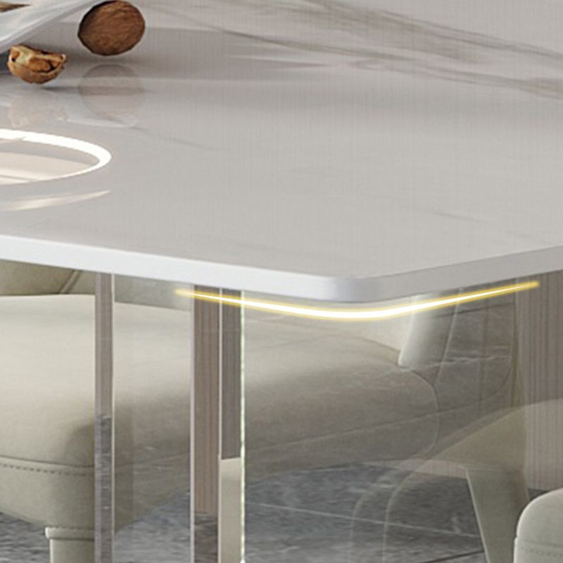 Modern 1/2/5 Pieces Dining Set Rectangle Stone Dining Table for Dining Room
