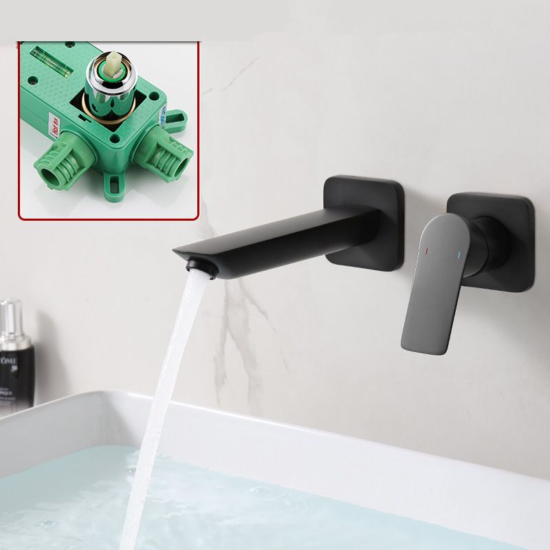 Lever Single-Handle Wall Mounted Modern Low Arc Metal Wall Mount