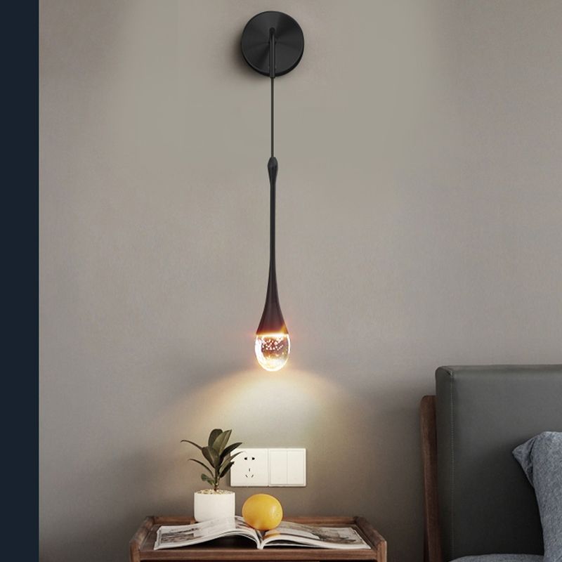 Unique Shape Crystal Wall Light Modern Style 1 Light Wall Mount Light for Bedroom