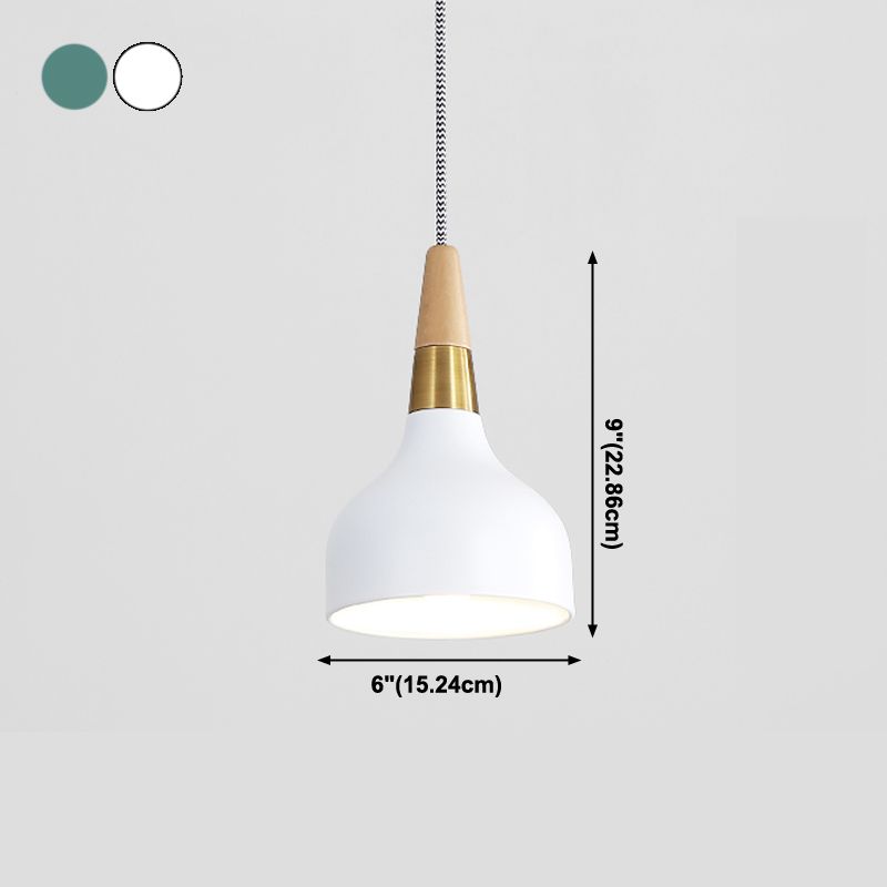 Metal Hanging Lights Modern Macaron Style 1 Light Hanging Mount Fixture for Living Room