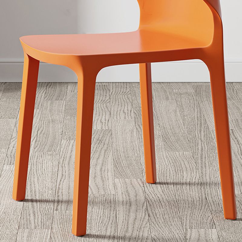 Scandinavian Meeting Room Plastic Side Chair Matte Finish Wingback Dining Chair (Set of 4)