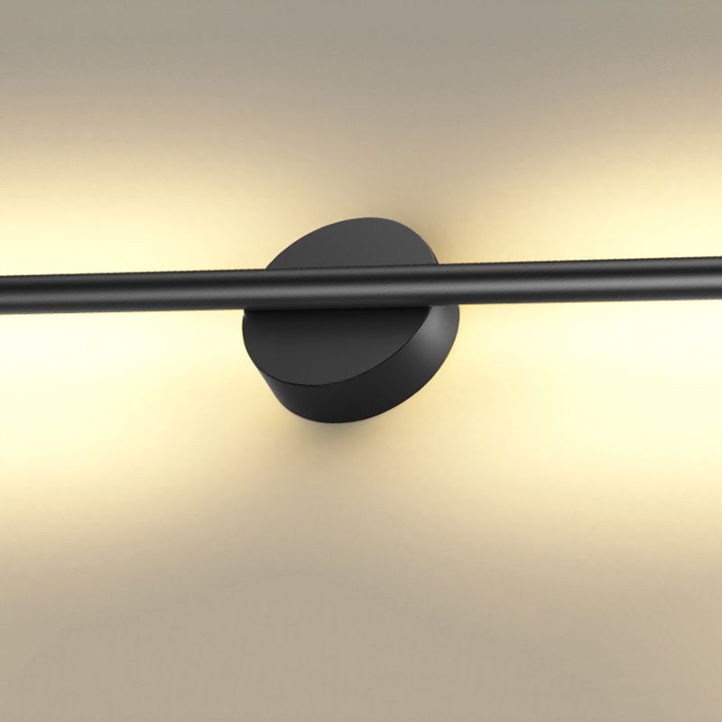 Modern Creative Linear LED Wall Light Wrought Iron Indoor Wall Lamp with Acrylic Shade