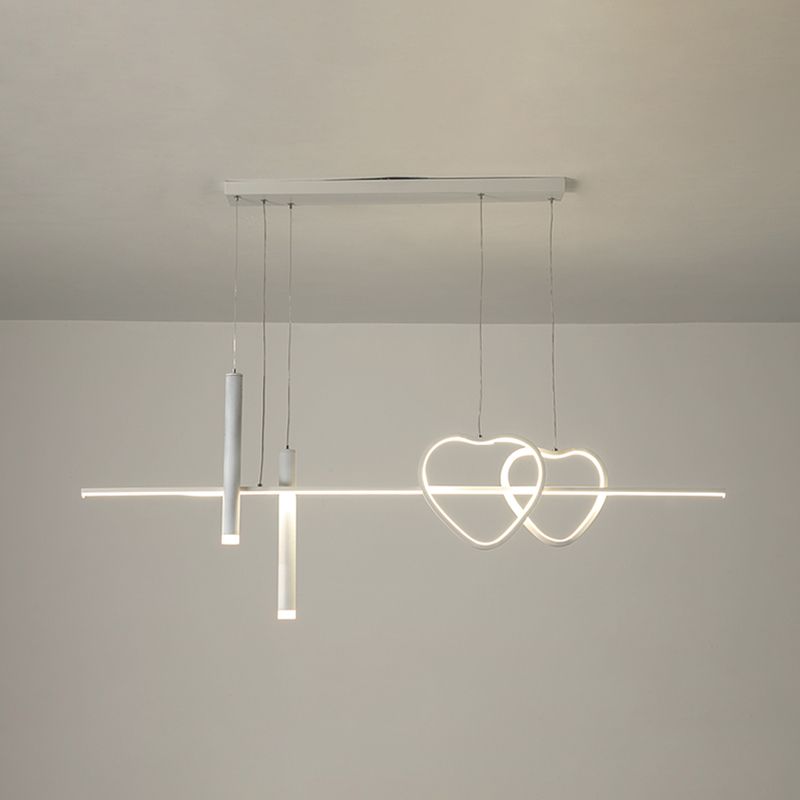 Cylinder Shape Island Lights Contemporary Style Metal 5 Light Island Lighting